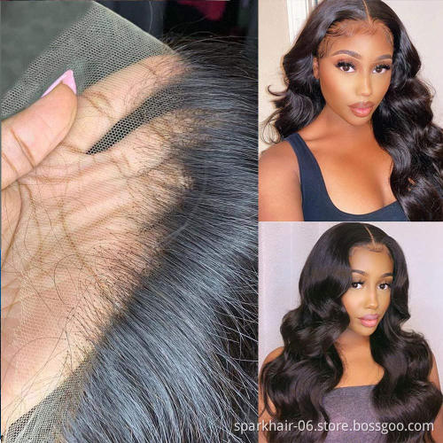 4X4 Body Wave Lace Front Lace Closure Wigs, Human Hair Wigs With Baby Hair, 150% Density Body Wave Wigs For Black Women